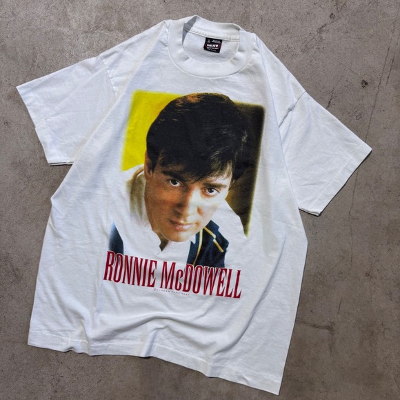 Vintage‎ 1994 Made in USA Ronnie McDowell Screenplay Country Music Tee White  L - Picture 1 of 8